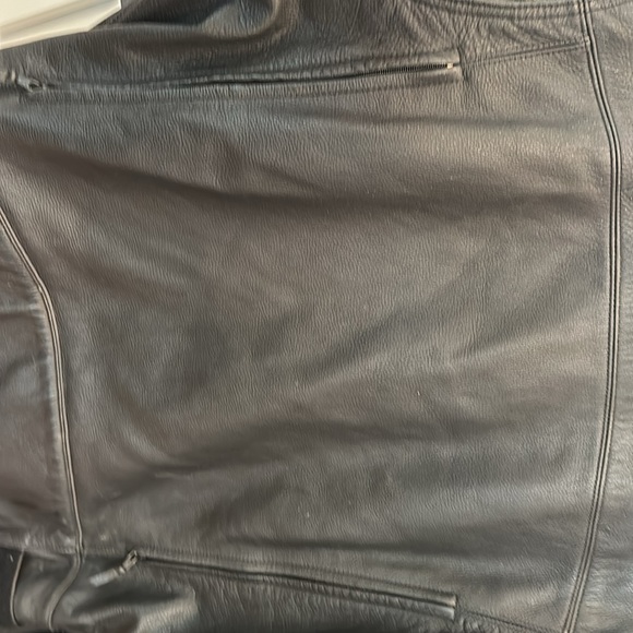 POWER TRIP MOTORCYCLE 100% LEATHER JACKET MEN'S 2XL LINED, VENTED. - Picture 3 of 6